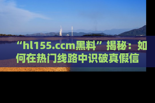“hl155.ccm黑料”揭秘:如何在热门线路中识破真假信息