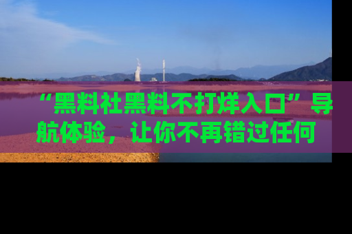 “黑料社黑料不打烊入口”导航体验,让你不再错过任何精彩黑料