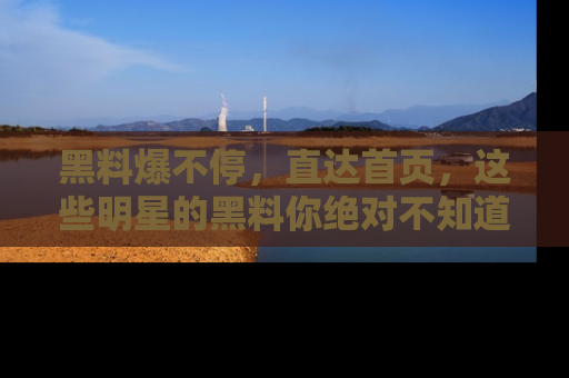 黑料爆不停，直达首页，这些明星的黑料你绝对不知道！