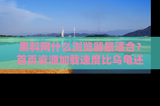 黑料网什么浏览器最适合？首页资源加载速度比乌龟还慢的体验真心吐槽！