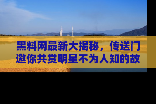 黑料网最新大揭秘，传送门邀你共赏明星不为人知的故事！