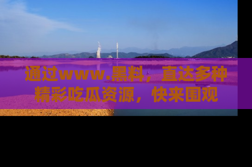 通过www.黑料,直达多种精彩吃瓜资源,快来围观