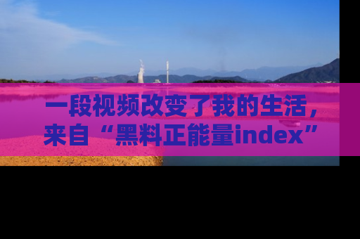 一段视频改变了我的生活，来自“黑料正能量index”的真实分享